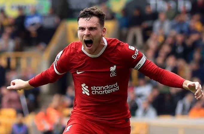 Andy Robertson wild celebration is intimidating