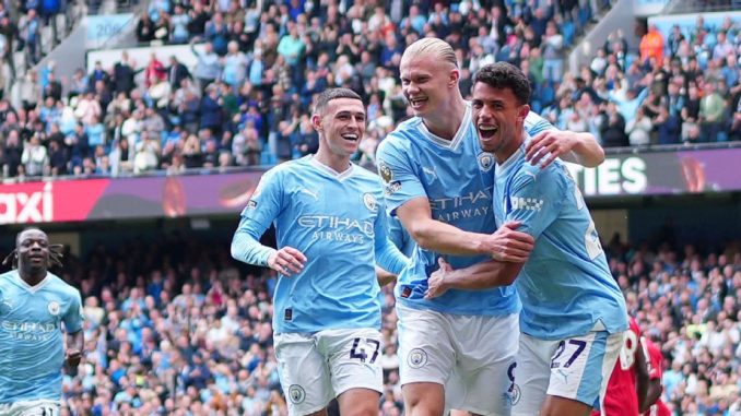 Manchester City thrash Nottingham Forest 2:0 to stay top of EPL